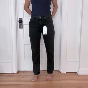 Zara straight leg faded black jeans